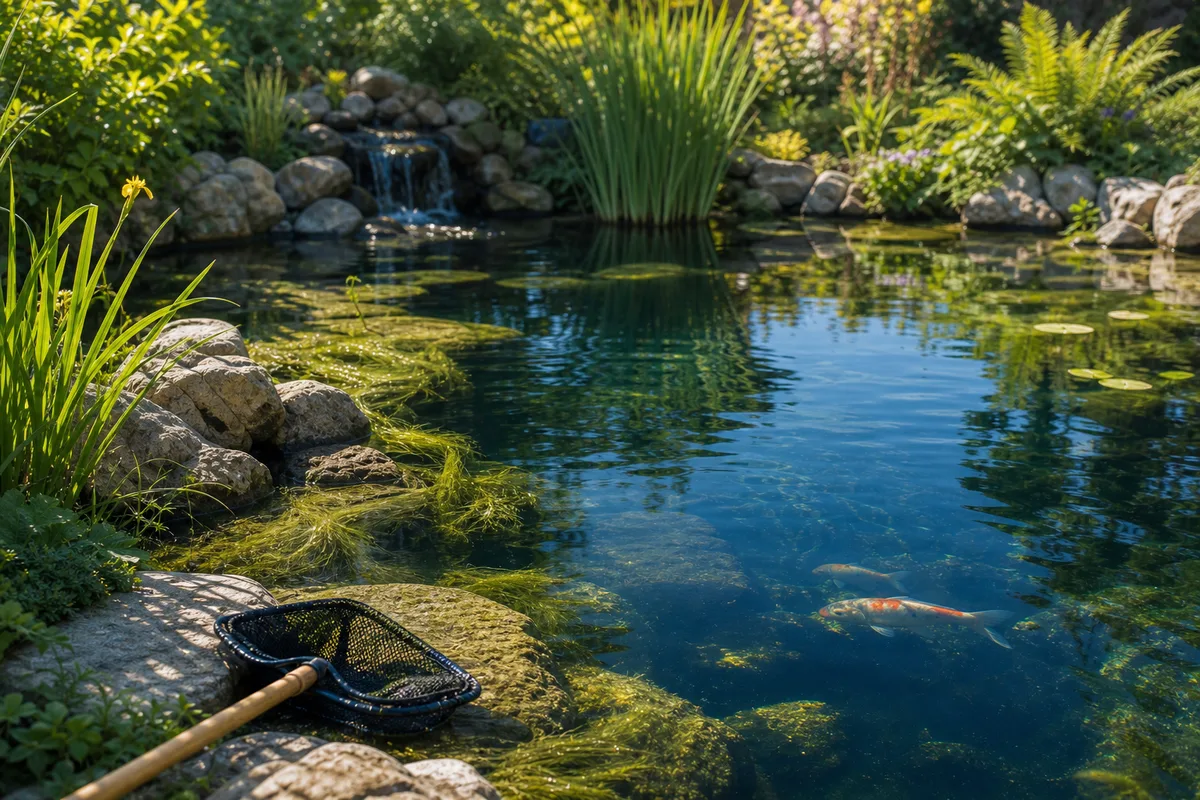 Algen im Teich ohne Chemie zurückdrängen: Fadenalgen und Schwebealgen