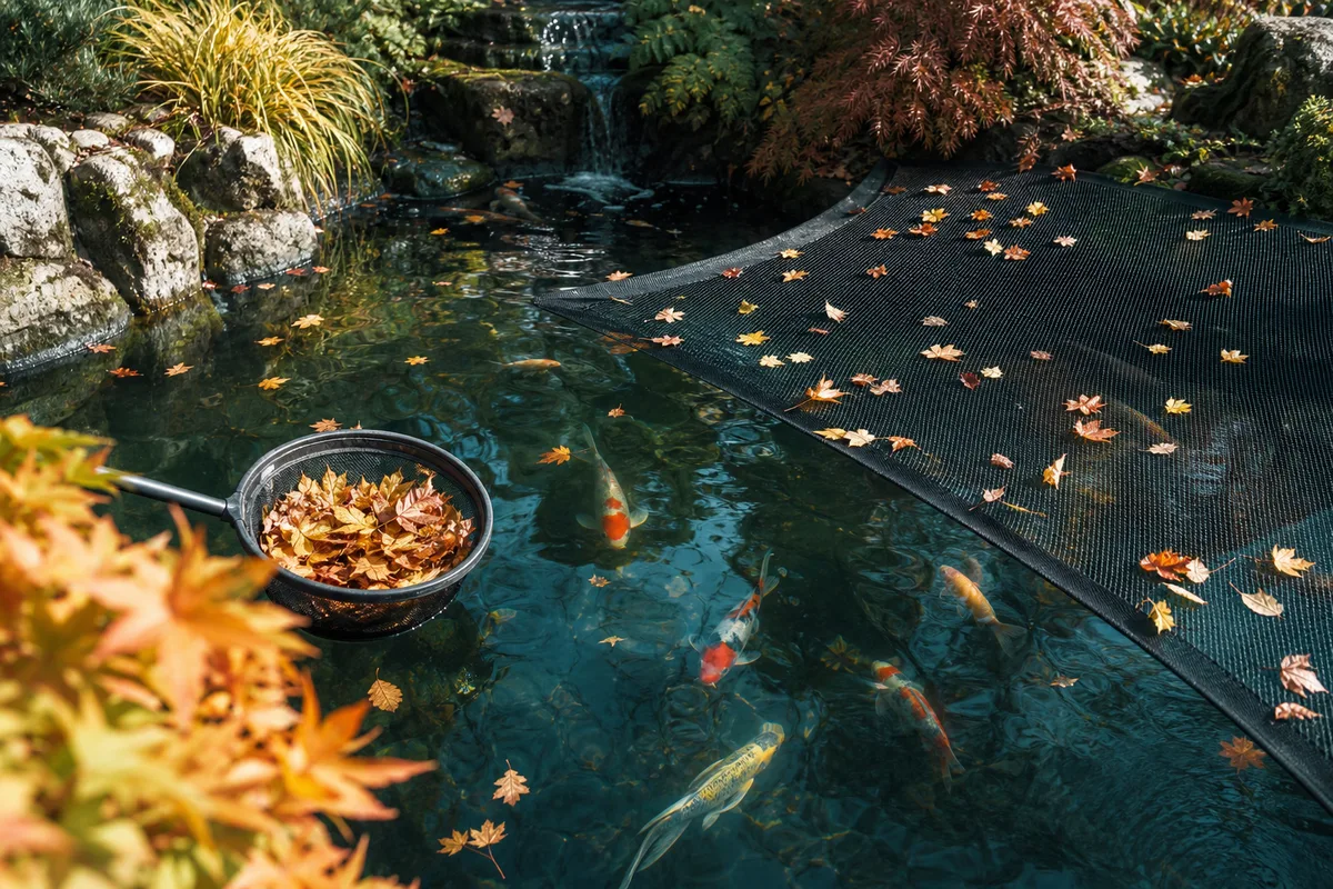 Herbstlaub am Teich: Netz, Skimmer und der richtige Zeitpunkt