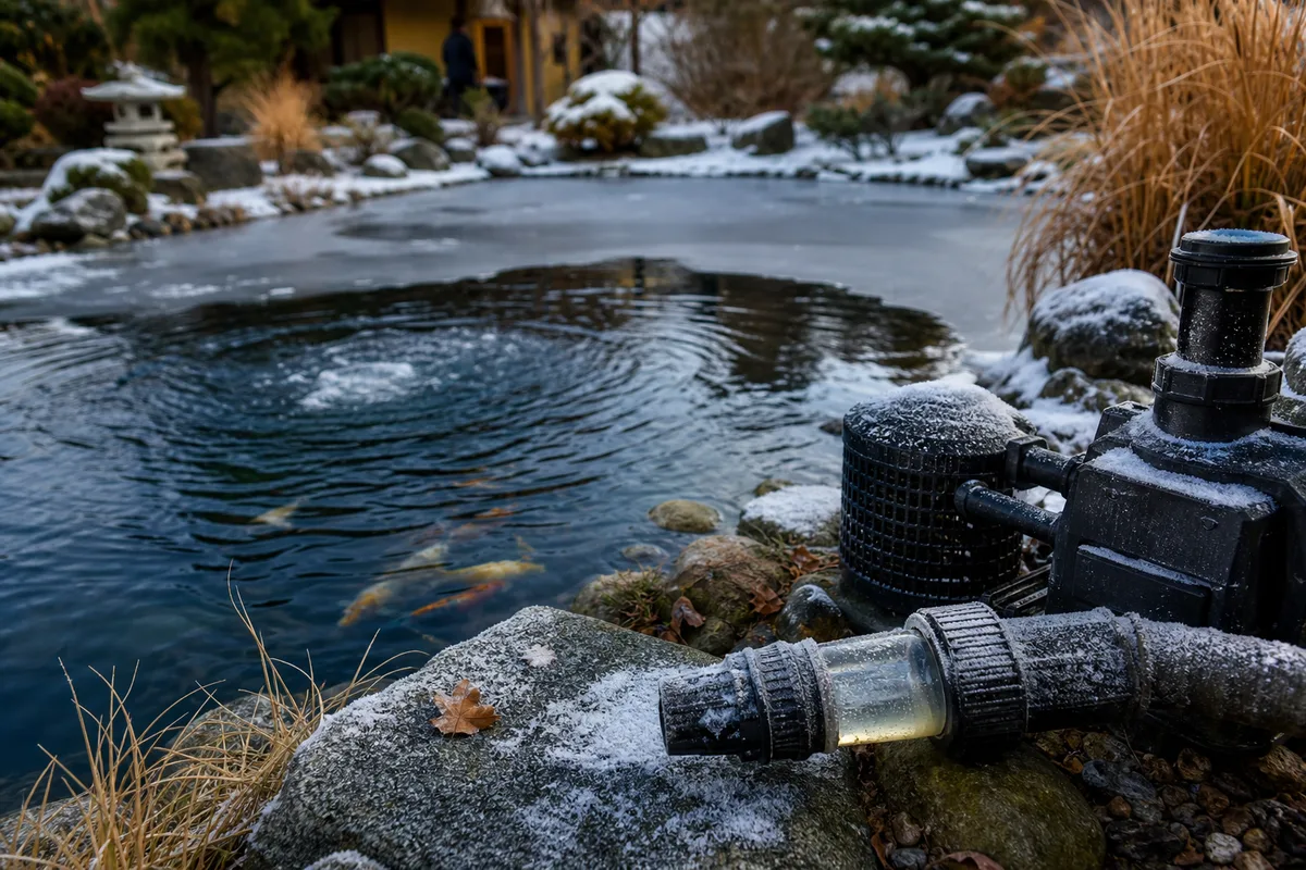Teichpumpe im Winter: was läuft, was ruht, was kaputtfriert