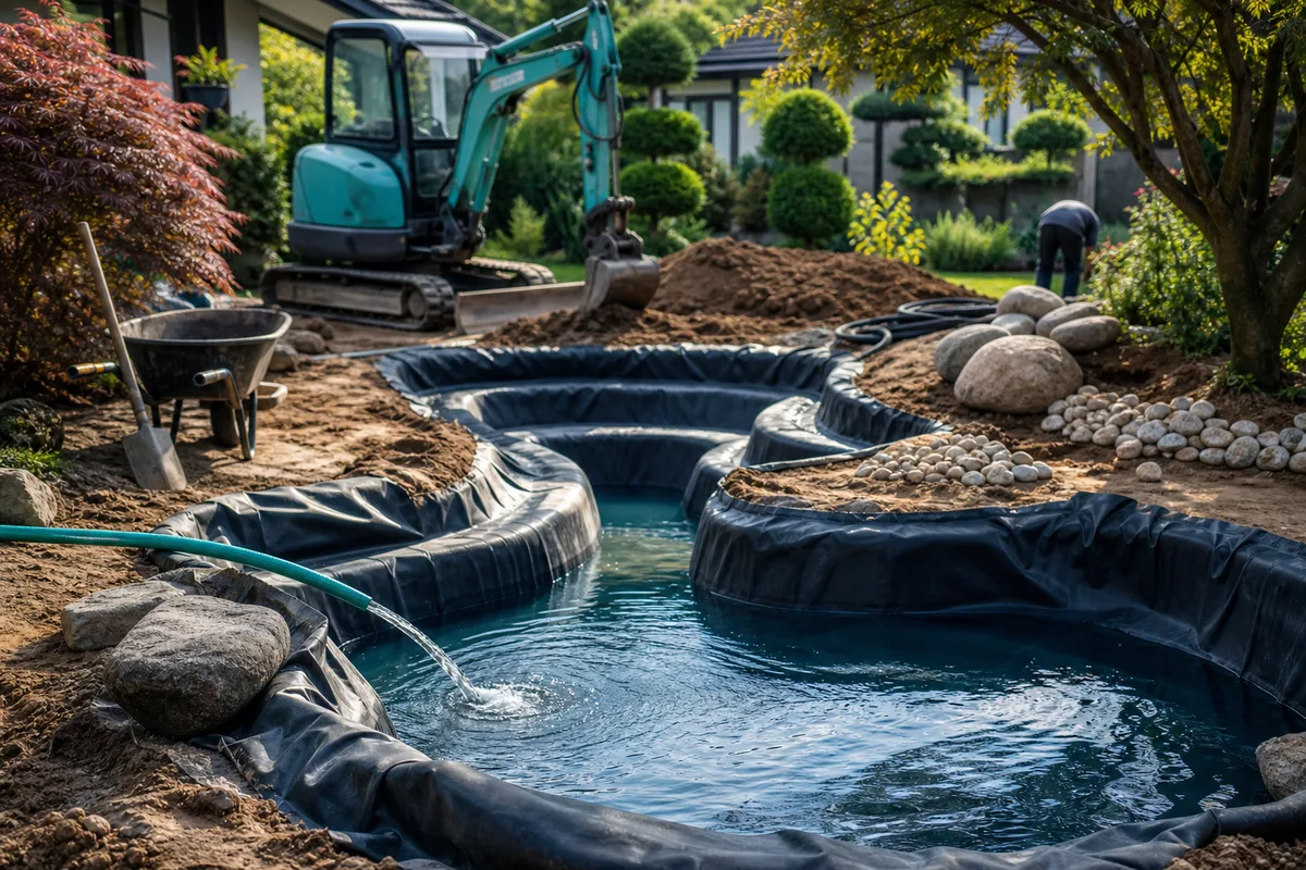 Koiteich anlegen: Planung, Aushub und die ersten 10.000 Liter